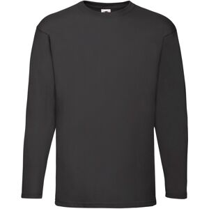 (S, Black) Fruit of the Loom Unisex Adult Valueweight Plain Long-Sleeved T-Shirt (S, Black) Fruit of the Loom Unisex Adult Valueweight Plain Long-Sleeved T-Shirt