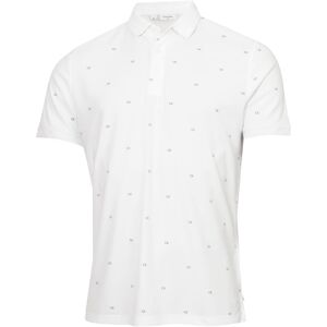(L, White) Calvin Klein Mens 2024 CK Monogram Quick Dry Moisture Wicking Golf Po (L, White) Calvin Klein Mens 2024 CK Monogram Quick Dry Moisture Wicking Golf Po