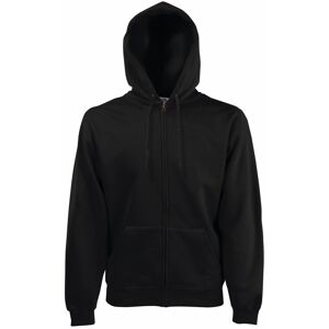 (S, Black) Fruit Of The Loom Mens Premium 70/30 Hooded Zip-Up Sweatshirt / Hoodi (S, Black) Fruit Of The Loom Mens Premium 70/30 Hooded Zip-Up Sweatshirt / Hoodi