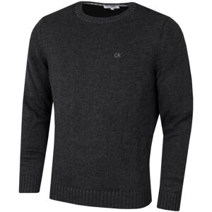 (M, Charcoal Marl) Calvin Klein Mens 2021 Knit Crew Neck Cotton CK Golf Sweater (M, Charcoal Marl) Calvin Klein Mens 2021 Knit Crew Neck Cotton CK Golf Sweater