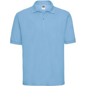 (XL, Sky Blue) Russell Mens Polycotton Pique Polo Shirt (XL, Sky Blue) Russell Mens Polycotton Pique Polo Shirt