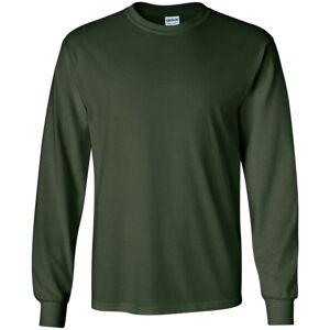 (S, Forest Green) Gildan Mens Plain Crew Neck Ultra Cotton Long Sleeve T-Shirt (S, Forest Green) Gildan Mens Plain Crew Neck Ultra Cotton Long Sleeve T-Shirt