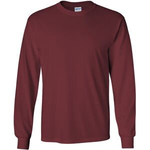 (2XL, Maroon) Gildan Mens Plain Crew Neck Ultra Cotton Long Sleeve T-Shirt (2XL, Maroon) Gildan Mens Plain Crew Neck Ultra Cotton Long Sleeve T-Shirt