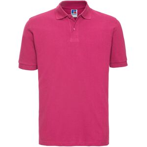 (S, Fuchsia) Russell Mens Classic Cotton Pique Polo Shirt (S, Fuchsia) Russell Mens Classic Cotton Pique Polo Shirt