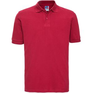 (XXL, Classic Red) Russell Mens Classic Cotton Pique Polo Shirt (XXL, Classic Red) Russell Mens Classic Cotton Pique Polo Shirt