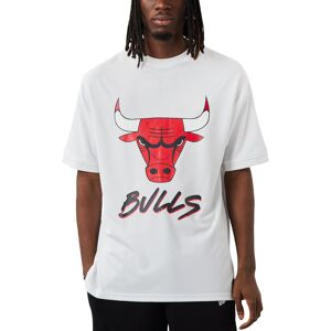 (S, White) New Era Mens Chicago Bulls NBA Script Short Sleeve T-Shirt Tee Top - (S, White) New Era Mens Chicago Bulls NBA Script Short Sleeve T-Shirt Tee Top -