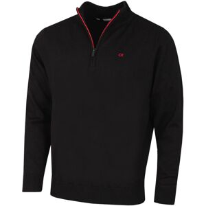 (XXXL, Black/Red) Calvin Klein Mens Heather Half Zip Soft Feel Easy Care Sweater (XXXL, Black/Red) Calvin Klein Mens Heather Half Zip Soft Feel Easy Care Sweater