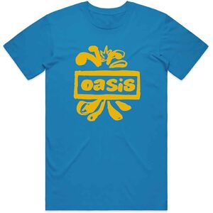 (L, Sapphire Blue) Oasis T Shirt Drawn Band Logo Definitely Maybe new Official M (L, Sapphire Blue) Oasis T Shirt Drawn Band Logo Definitely Maybe new Official M