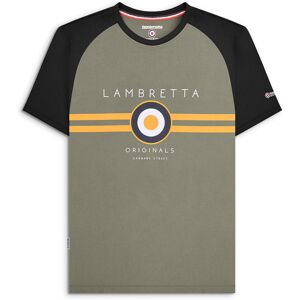 (S, Khaki) Lambretta Mens Target Raglan Crew Neck Casual Retro T-Shirt Top Tee (S, Khaki) Lambretta Mens Target Raglan Crew Neck Casual Retro T-Shirt Top Tee