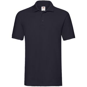 (L, Deep Navy) Fruit of the Loom Mens Premium Pique Polo Shirt (L, Deep Navy) Fruit of the Loom Mens Premium Pique Polo Shirt