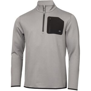 (2XL, Silver Marl) Calvin Klein Mens 2022 Delta Half Zip Moisture Wicking Midlay (2XL, Silver Marl) Calvin Klein Mens 2022 Delta Half Zip Moisture Wicking Midlay