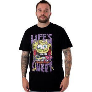 (XXX-Large) SpongeBob SquarePants Short Sleeved T-Shirt (Mens Black) (XXX-Large) SpongeBob SquarePants Short Sleeved T-Shirt (Mens Black)
