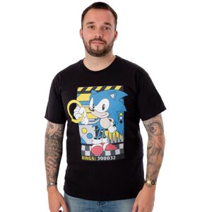(XXX-Large) Sonic the Hedgehog Short Sleeved T-Shirt (Mens Black) (XXX-Large) Sonic the Hedgehog Short Sleeved T-Shirt (Mens Black)