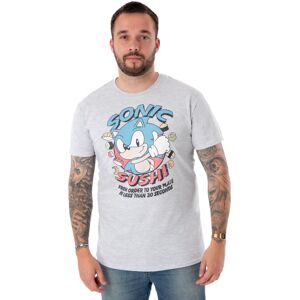 (X-Large) Sonic the Hedgehog Short Sleeved T-Shirt (Mens Grey) (X-Large) Sonic the Hedgehog Short Sleeved T-Shirt (Mens Grey)