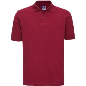 (XXL, Classic Red) Russell Mens Classic Cotton Pique Polo Shirt (XXL, Classic Red) Russell Mens Classic Cotton Pique Polo Shirt