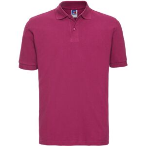(XXL, Fuchsia) Russell Mens Classic Cotton Pique Polo Shirt (XXL, Fuchsia) Russell Mens Classic Cotton Pique Polo Shirt