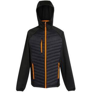 (M, Black/Orange Pop) Regatta Mens Navigate Quilted Hybrid Jacket (M, Black/Orange Pop) Regatta Mens Navigate Quilted Hybrid Jacket