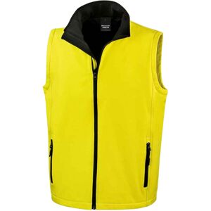 (XXL, Yellow/Black) Result Mens Core Printable Soft Shell Bodywarmer (XXL, Yellow/Black) Result Mens Core Printable Soft Shell Bodywarmer