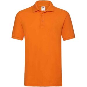 (M, Orange) Fruit of the Loom Mens Premium Cotton Pique Polo Shirt (M, Orange) Fruit of the Loom Mens Premium Cotton Pique Polo Shirt