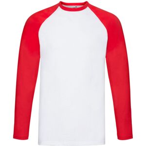 Fruit of the Loom Mens Contrast Long-Sleeved Baseball T-Shirt Fruit of the Loom Mens Contrast Long-Sleeved Baseball T-Shirt