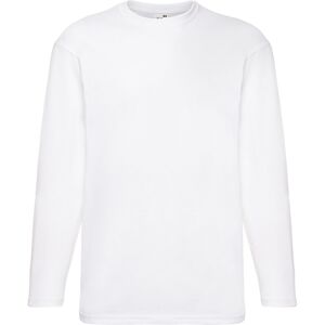 (XXL, White) Fruit of the Loom Mens Valueweight Long-Sleeved T-Shirt (XXL, White) Fruit of the Loom Mens Valueweight Long-Sleeved T-Shirt