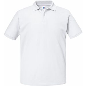 (M, White) Russell Mens Authentic Eco Piqué Polo Shirt (M, White) Russell Mens Authentic Eco Piqué Polo Shirt