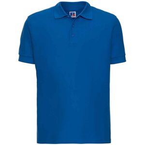 (L, Azure) Russell Mens Ultimate Cotton Pique Polo Shirt (L, Azure) Russell Mens Ultimate Cotton Pique Polo Shirt
