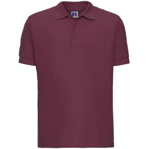 (XL, Burgundy) Russell Mens Ultimate Cotton Pique Polo Shirt (XL, Burgundy) Russell Mens Ultimate Cotton Pique Polo Shirt
