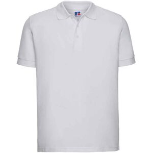(XXL, White) Russell Mens Ultimate Cotton Pique Polo Shirt (XXL, White) Russell Mens Ultimate Cotton Pique Polo Shirt
