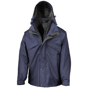 (M, Navy/Black) Result Mens Zip And Clip Waterproof 3 in 1 Jacket (M, Navy/Black) Result Mens Zip And Clip Waterproof 3 in 1 Jacket