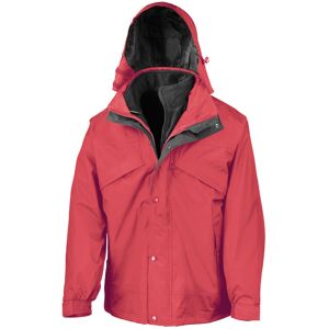 (L, Red/Black) Result Mens Fleece Lined 3 in 1 Waterproof Jacket (L, Red/Black) Result Mens Fleece Lined 3 in 1 Waterproof Jacket