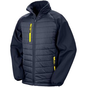 (L, Navy/Yellow) Result Unisex Adult Compass Softshell Padded Jacket (L, Navy/Yellow) Result Unisex Adult Compass Softshell Padded Jacket