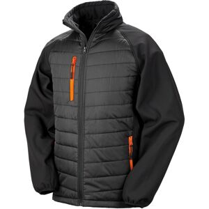 (XL, Black/Orange) Result Unisex Adult Compass Softshell Padded Jacket (XL, Black/Orange) Result Unisex Adult Compass Softshell Padded Jacket