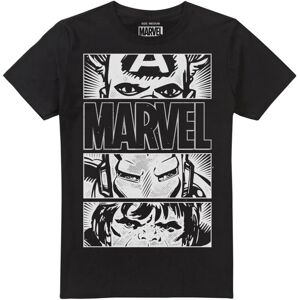 (XL, Black/Grey) Marvel Mens Heroes Eyes Light T-Shirt (XL, Black/Grey) Marvel Mens Heroes Eyes Light T-Shirt