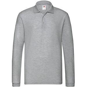 (M, Athletic Heather) Fruit of the Loom Mens Premium Pique Long-Sleeved Polo Shi (M, Athletic Heather) Fruit of the Loom Mens Premium Pique Long-Sleeved Polo Shi