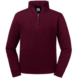 (S, Burgundy) Russell Mens Authentic Quarter Zip Sweatshirt (S, Burgundy) Russell Mens Authentic Quarter Zip Sweatshirt