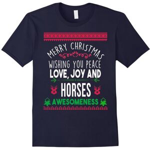 Gildan (XXXL) Merry Christmas peace love joy & horses awesomeness t-shirt-Father's Day Gildan (XXXL) Merry Christmas peace love joy & horses awesomeness t-shirt-Father's Day