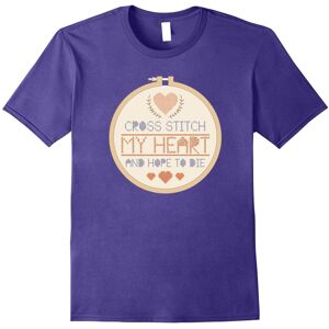 Gildan (XXXL) Cross Stitch My Heart And Hope To Die Hobby Gifts T-Shirt-Father's Day Gildan (XXXL) Cross Stitch My Heart And Hope To Die Hobby Gifts T-Shirt-Father's Day
