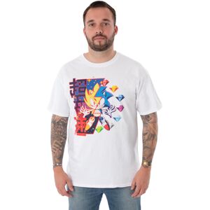 (Small) Sonic the Hedgehog Short Sleeved T-Shirt (Mens White) (Small) Sonic the Hedgehog Short Sleeved T-Shirt (Mens White)