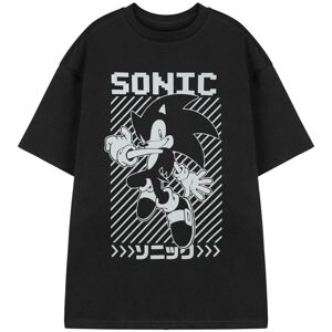 (Small) Sonic the Hedgehog Short Sleeved T-Shirt (Mens Black) (Small) Sonic the Hedgehog Short Sleeved T-Shirt (Mens Black)