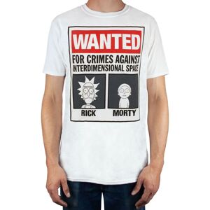 (Medium) Rick And Morty Short Sleeved T-Shirt (Mens White) (Medium) Rick And Morty Short Sleeved T-Shirt (Mens White)