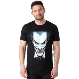 (M) DC Comics Joker T-Shirt Mens Clown Face Short Sleeve Black Top (M) DC Comics Joker T-Shirt Mens Clown Face Short Sleeve Black Top