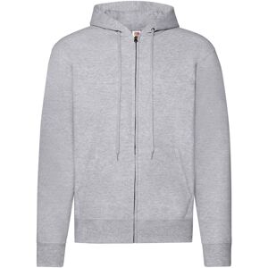 (M, Heather Grey) Fruit Of The Loom Mens Classic Heather Zipped Hoodie (M, Heather Grey) Fruit Of The Loom Mens Classic Heather Zipped Hoodie