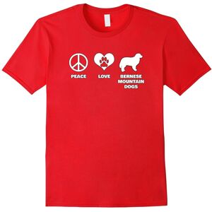 Gildan (M) Peace Love Bernese Mountain Dog Funny Dog Lover T-Shirt-Father's Day Gildan (M) Peace Love Bernese Mountain Dog Funny Dog Lover T-Shirt-Father's Day