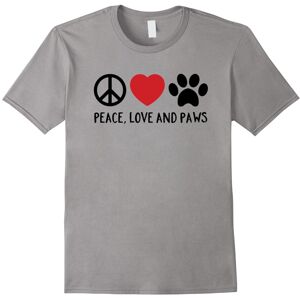 Gildan (S) Peace, Love and Paws Dog Lover Rescue Pet Adoption T-Shirt-Father's Day Gildan (S) Peace, Love and Paws Dog Lover Rescue Pet Adoption T-Shirt-Father's Day