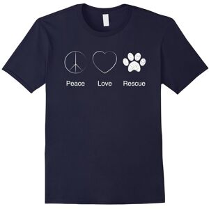 Gildan (XL) Peace Love Rescue Dog Lover T-Shirt-Father's Day Gildan (XL) Peace Love Rescue Dog Lover T-Shirt-Father's Day