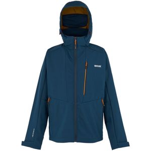 (5XL, Moonlight Denim/Fox) Regatta Mens Hewitts X Colour Block Soft Shell Jacket (5XL, Moonlight Denim/Fox) Regatta Mens Hewitts X Colour Block Soft Shell Jacket