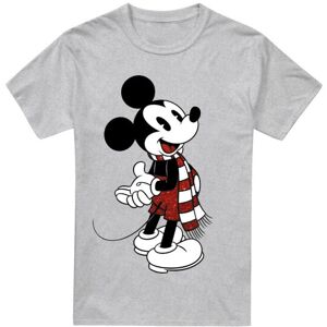 (S, Sport Heather) Disney Mens Mickey Mouse Scarf Christmas T-Shirt (S, Sport Heather) Disney Mens Mickey Mouse Scarf Christmas T-Shirt