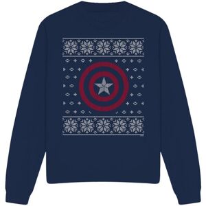 (M, Navy) Captain America Unisex Adult Shield Sweatshirt (M, Navy) Captain America Unisex Adult Shield Sweatshirt