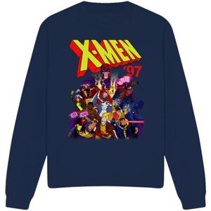 (S, Navy) Marvel Unisex Adult X-Men 97 Comic Sweatshirt (S, Navy) Marvel Unisex Adult X-Men 97 Comic Sweatshirt